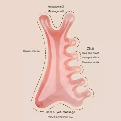 Dụng cụ giảm béo mặt Máy mát xa mặt Gua Sha để Massage mặt cổ hàm tai Massage mắt Đa chức năng Lược