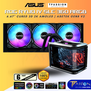 Tản nhiệt nước AIO CPU ASUS ROG Ryuo IV SLC 360 ARGB - Chính hãng BH 6 NĂM, 6.67" 2K AMOLED, Asetek