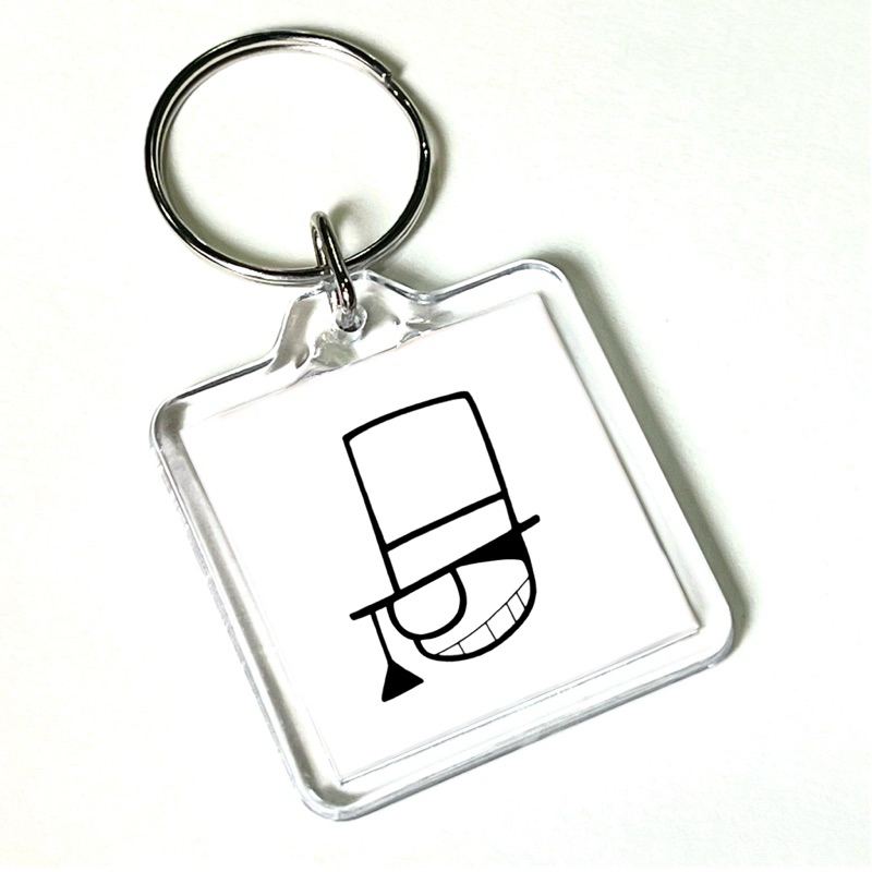 Móc khoá mica 2 mặt biểu tượng Kaito Kid/ Kaito Kid icon keychain