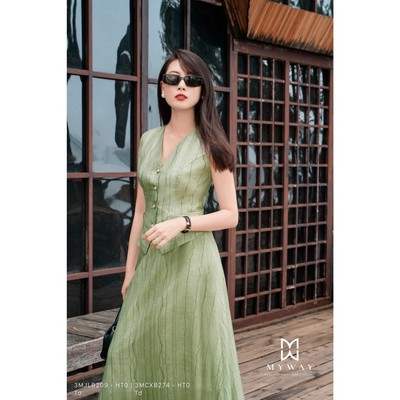 Set Áo Chân Váy Gile Nữ MY WAY Chất Tơ Cao Cấp 3MJLB209w - HT0 #3MCXB274 - HT0
