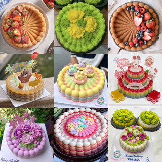  Khuôn silicone tròn làm charlotte thạch bánh da lợn xôi mousse khúc bạch nhiều size 