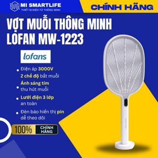 Vợt Muỗi Thông Minh 2 chế độ Lofans MW-1223 Hệ sinh thái Xiaomi (Chế độ: Thủ công/ Đèn bắt muỗi) - Bảo hành chính hãng