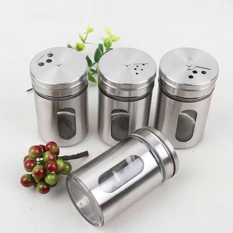 lọ đựng tiêu,bột ớt inox  ,lọ inox cai cấp đựng gia vị nhà bếp
