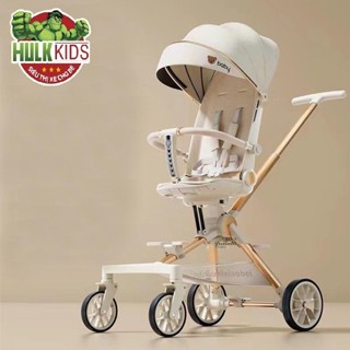 Xe đẩy 2 chiều gấp gọn cao cấp cho bé sơ sinh có bàn ăn dặm và đệm lót cho bé_Hulk.Kids