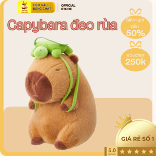 [Hỏa tốc HN-Viết thiệp miễn phí] Capybara Đeo Balo Rùa 🐢, Gấu Bông Capipara khổng lồ Mini Đáng Yêu