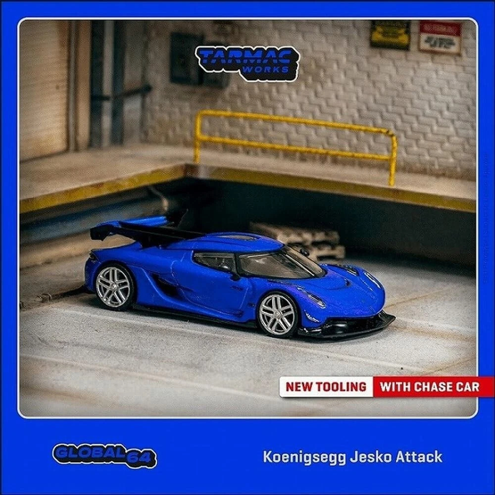 MÔ HÌNH 1:64 TARMAC WORKS - Koenigsegg Jesko Attack Blue