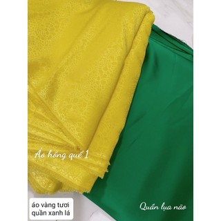 [ VẢI ÁO DÀI ] GẤM LỤA CCẤP HỒNG QUẾ