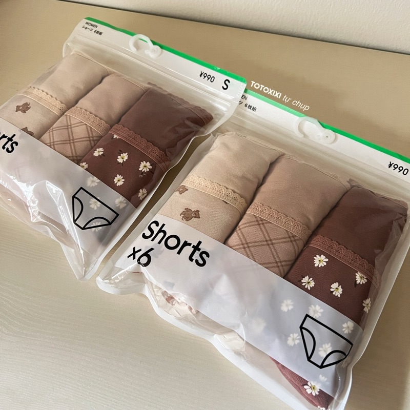 Set 6 quần lót GU Nhật Bản