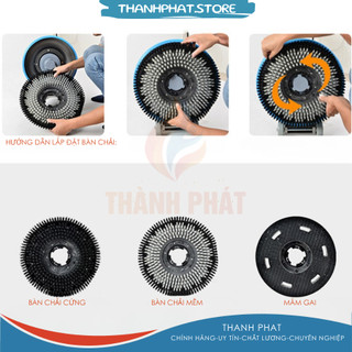 Mâm gai gắn pad chà sàn kích thước 17inch 43cm
