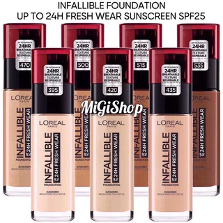   Bản Mỹ  Kem Nền Infallible Foundation Up To 24H Fresh Wear Sunscreen SPF25 30ml 