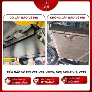 Tấm Bảo Vệ Pin Xe Điện VinFast VF3 VF5 VFe34 VF6 VF6 Plus VF7S | Inox 304, Không Đụng Ốc Pin - Chính hãng B-factory
