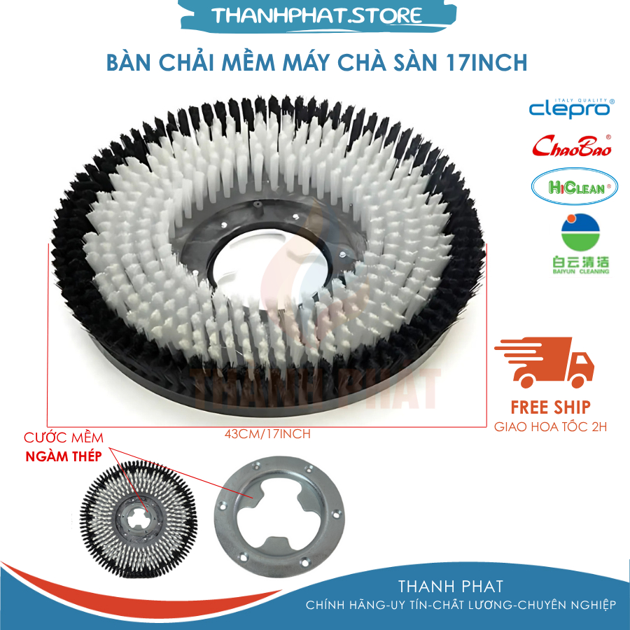 Bàn chải mềm cho máy chà sàn đơn