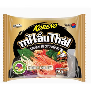 Combo 5-10 Gói Mì Lẩu Thái KORENO chuẩn vị mì cay cấp độ 7 gói 74g
