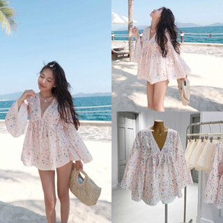 SET BABYDOLL VOAN RỚT VAI + SHORT