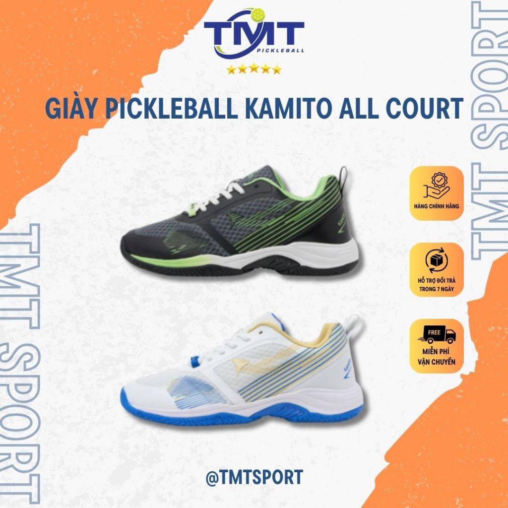 Giày Pickleball Kamito All Court, Giày Kamito Chính Hãng, Giày Pickleball chống lật cổ chân