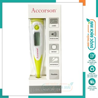 Cặp nhiệt độ nhiệt kế điện tử Accorson Germany đầu mềm chống nước độ chính xác cao an toàn cho bé