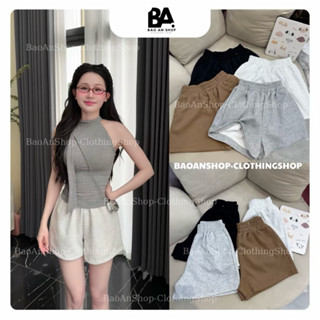 [HÀNG L1-CÓ BIGSIZE ĐẾN 88kg] Quần Short Nỉ 2 Da Ép Hàn Có Túi Dày Dặn Đứng Form Năng Động Dễ Mix Đồ