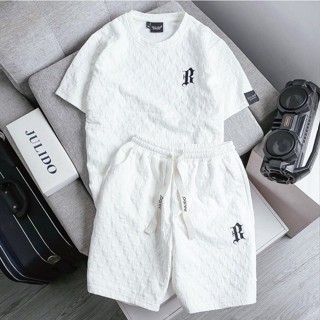  Bộ Đồ Nam Cộc Tay Mặc Hè Vải Xốp Thêu Chữ B Đơn Giản Dành Cho Boy Phố Đi Chơi Đi Biển 