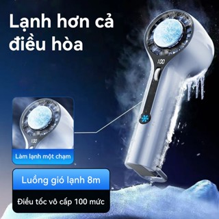 【sò lạnh quạt  turbo tốc độ cao Bảo hành 6 tháng sạc tích điện quạt cầm tay nhẹ mini 100 mức độ  hình LED Hiển thị nguồn