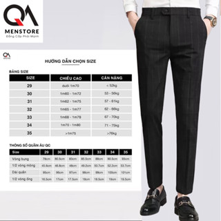 QUẦN TÂY NAM - QUẦN ÂU NAM CAO CẤP VẢI ĐẸP MAY KỸ DÁNG HÀN ÔM BODY THỜI TRANG SỌC CARO