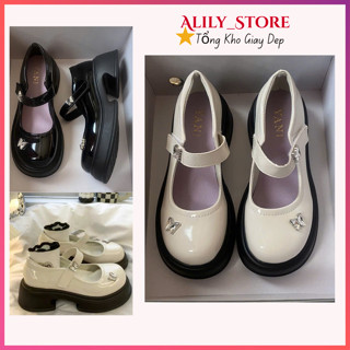 [Hàng QC Loại I]Giày Lolita nữ da bóng đế cao quai cài xinh xắn phong cách Hàn Quốc m7