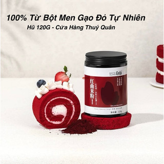 Hũ 120G -Bột Men Gạo Đỏ Từ Thiên Nhiên- Bột Tạo Màu Thực Phẩm