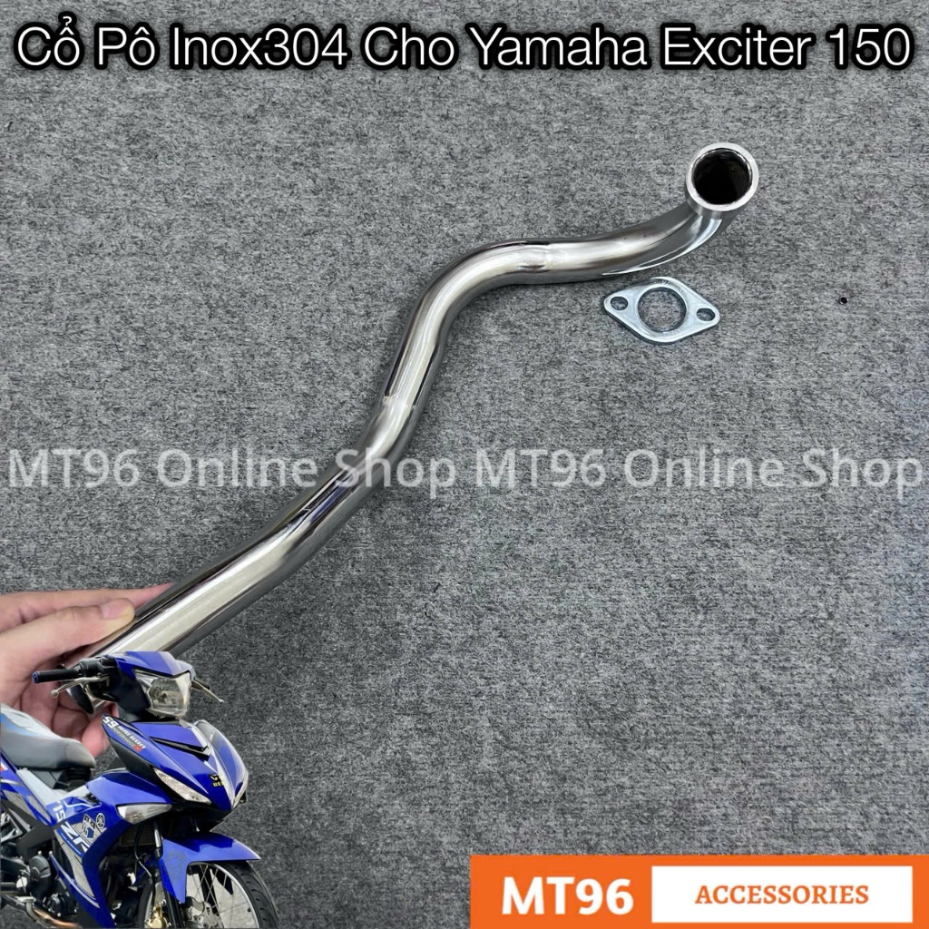 Cổ Pô Inox 304 Cho Exciter 150, Ex 150 Không Gỉ (Chuẩn Inox304)