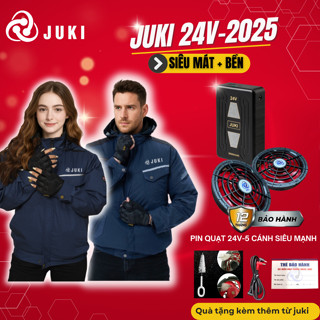 Áo điều hòa JUKI 24V 35000mAh, áo điều hòa Nhật Bản không chổi than chống nước,BẢO HÀNH 12 THÁNG 1 đổi 1