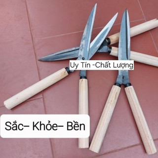  Kéo cắt tỉa cây cảnh hàng rào sân vườn chất thép nhíp ôtô cán gỗ rèn thủ công chuẩn sắc bén 