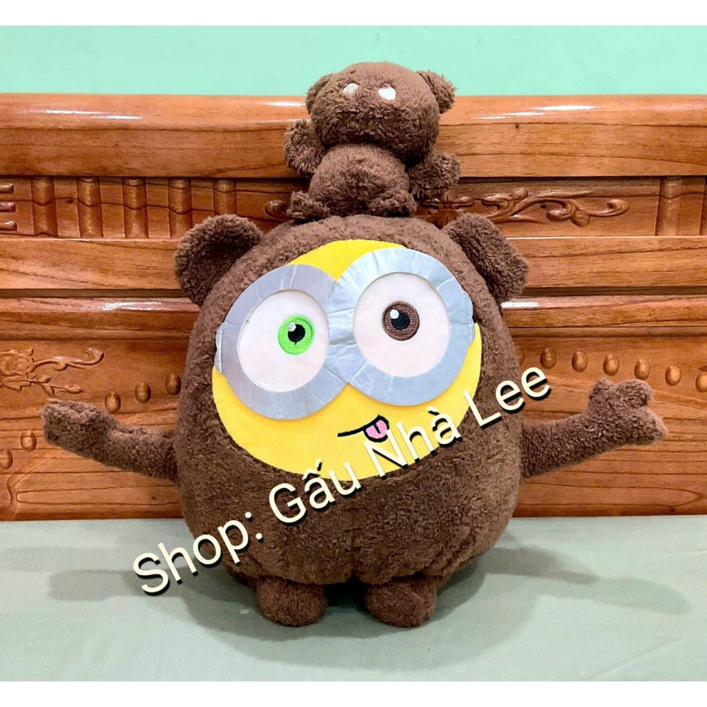[ Đài Loan ] [MS718] Bé Minion Cosplay Teddy, size 50cm, lông đẹp mịn, hàng xịn, hàng mới, full tem 