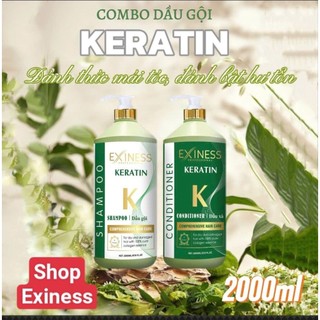 (Auth) Dầu gội xả Exiness k  Keratin hương thơm nước hoa 2000ml sỉ salon spa