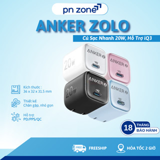 Củ Sạc Anker Zolo IQ3 20W 30W Type-C PD A2699 / A2698 - Bảo Hành 18 Tháng.