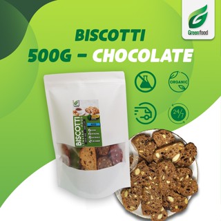  Bánh biscotti vị choco GreenFood - bánh nguyên cám ngũ cốc hạt tổng hợp healthy thơm ngon dễ dùng 