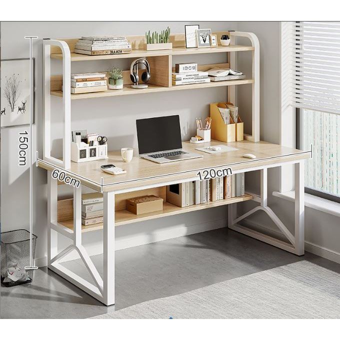 [HUONG GIANG FURNITURE] Bàn Làm Việc Có Kệ Sách BKS Chân Sắt Mặt Gỗ MDF – Hiện Đại, Đa Năng, Tiện Lợi | BigBuy360 - bigbuy360.vn