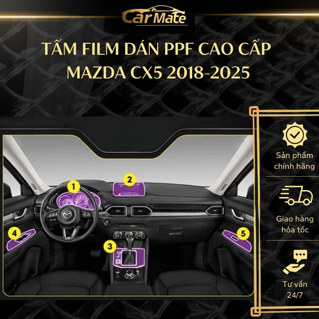 PPF Nội Thất Mazda CX5 2018-2025 – Film Chống Xước Nội Thất Ô Tô Cao Cấp