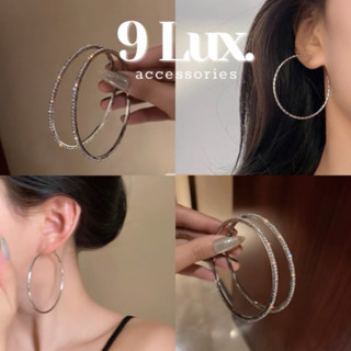 [LOẠI I] FULL SIZE Khuyên tai tròn bông tai nữ vòng tròn to sáng trẻ trung KT07