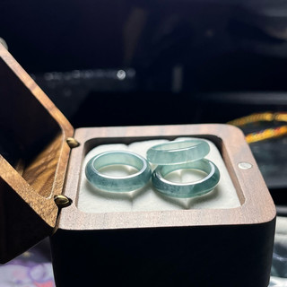 Nhẫn bản phỉ thuý băng lam ngọc Deep Blue size ngón út, ngọc tự nhiên Jade A không xử lý