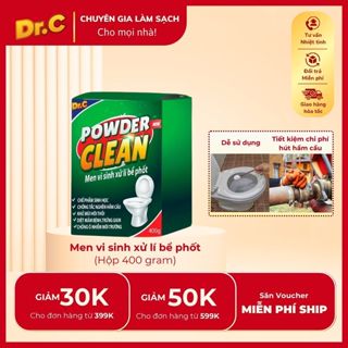  Men vi sinh xử lý bể phốt powder clean chính hãng Dr.C chống tắc nghẽn hầm cầu khử mùi hôi toilet diệt khuẩn nấm mốc 