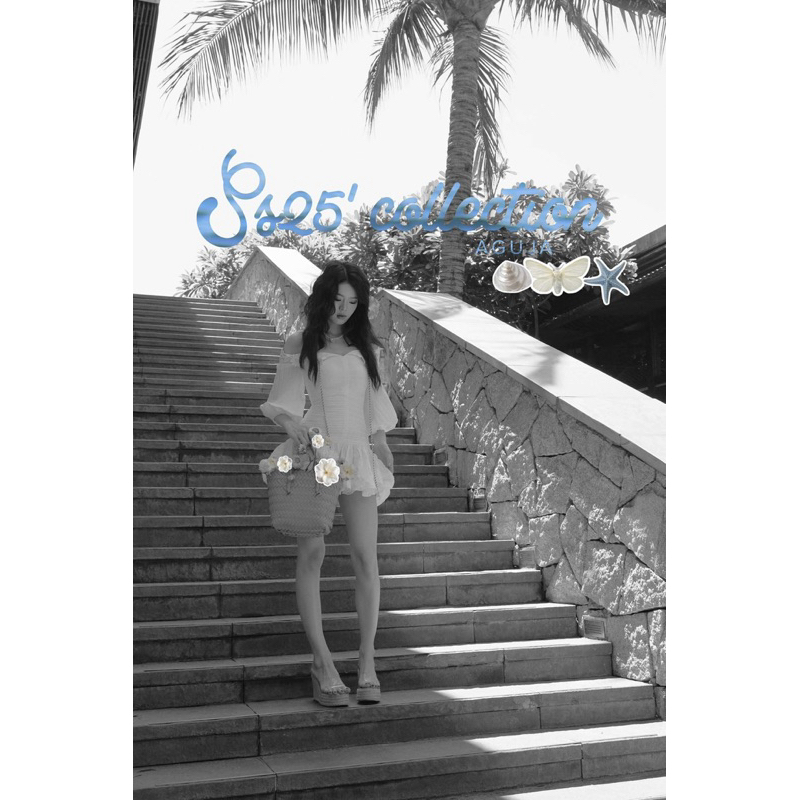 Đầm bí trắng trễ vai ôm eo Belinda dress thiết kế Aguja | BigBuy360 - bigbuy360.vn