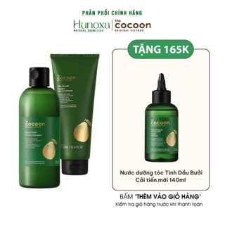 [SPECIAL DEAL] Bộ dầu gội bưởi Pomelo Cocoon + Dầu xả bưởi Cocoon 310ml thuần chay - HUNOXA