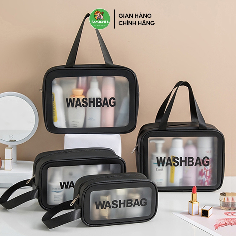 Túi đựng mỹ phẩm đồ du lịch trong suốt, túi mĩ phẩm WASHBAG - Túi Đựng Đồ Makeup Cá Nhân