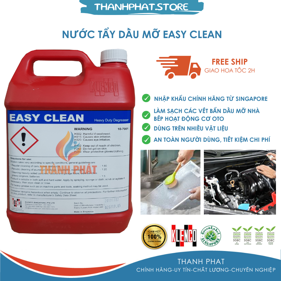  Hóa chất tẩy rửa dầu mỡ Easy Clean Klenco Singapore 