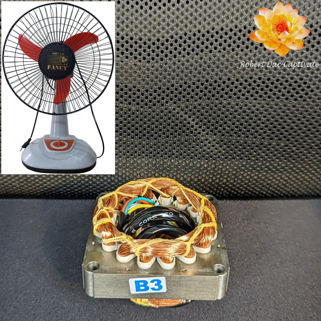 Cuộn Stator quạt B3-46 (Lốc quạt) cho loại quạt bàn cỡ nhỏ (Đường kính cánh quạt 300mm)