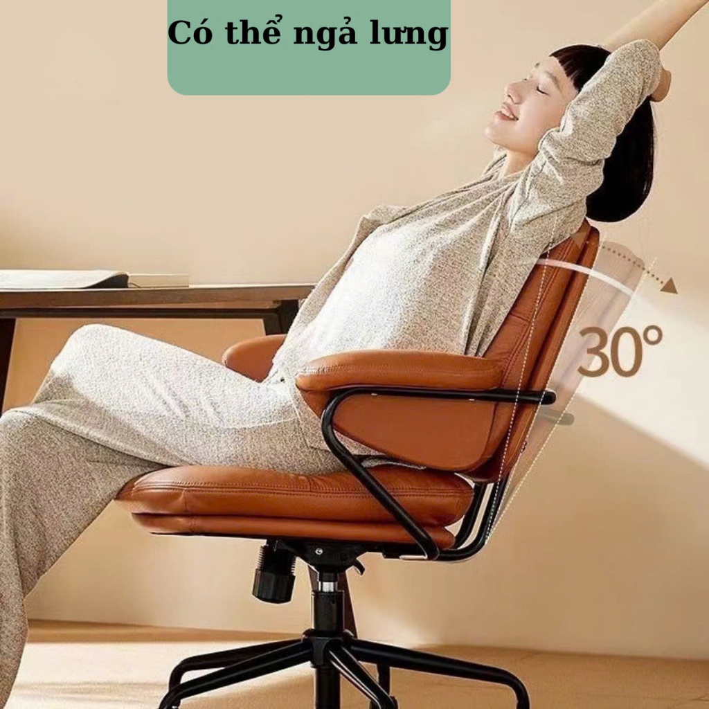 Ghế Xoay Văn Phòng HT12 Nhập Khẩu Da PU Cao Cấp, Ghế Ngồi Máy Tính Tựa Lưng Thiết Kế Hiện Đại, Ghế Decor Phòng | BigBuy360 - bigbuy360.vn