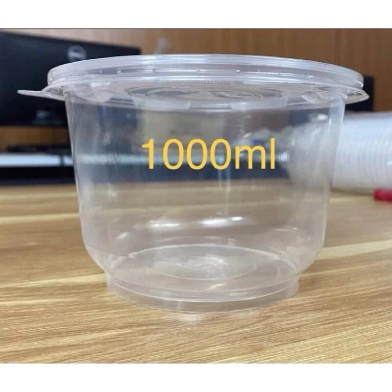 Combo 100 tô nhựa 1000ml đế bầu