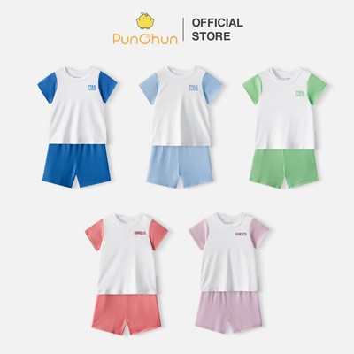 [PUNCUN 3M-5Y] Bộ quần áo cộc Groovy Punchun cho bé trai và bé gái