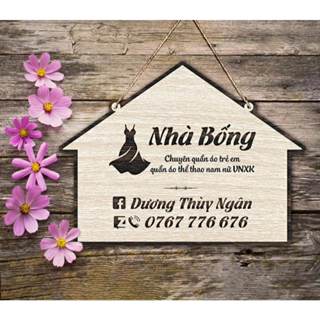 Bảng gỗ decor khắc tên shop, thay đổi nội dung theo yêu cầu ( khách vui lòng đặt hàng rồi ib nội dung khắc cho shop nhé)