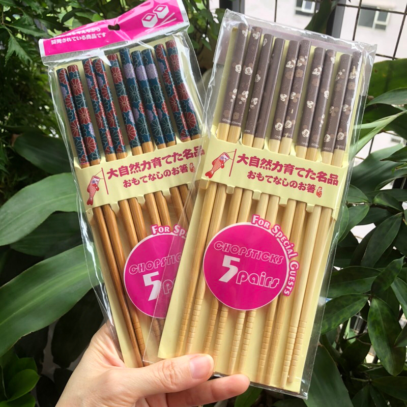 Xuất Nhật | Set 5 Đôi Đũa Tre Nhật