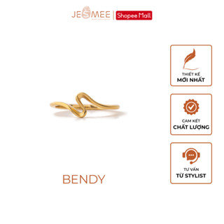 Nhẫn nữ trơn Bendy Jesmee thiết kế đường cong nhẹ nhàng thanh lịch - R3552