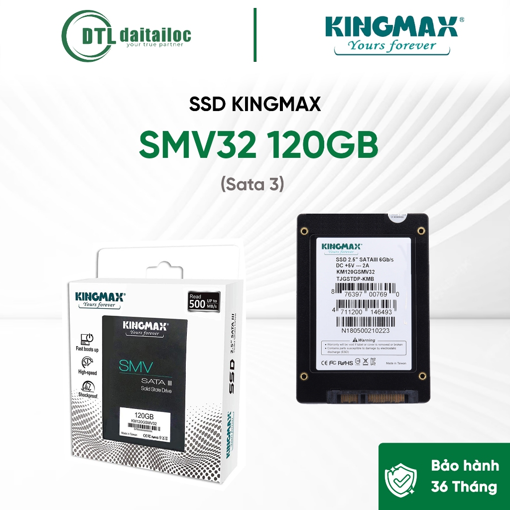 SSD Kingmax SMV32 120GB (Sata 3) | Chính Hãng | Bảo Hành 36 Tháng